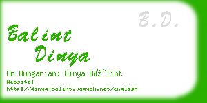 balint dinya business card